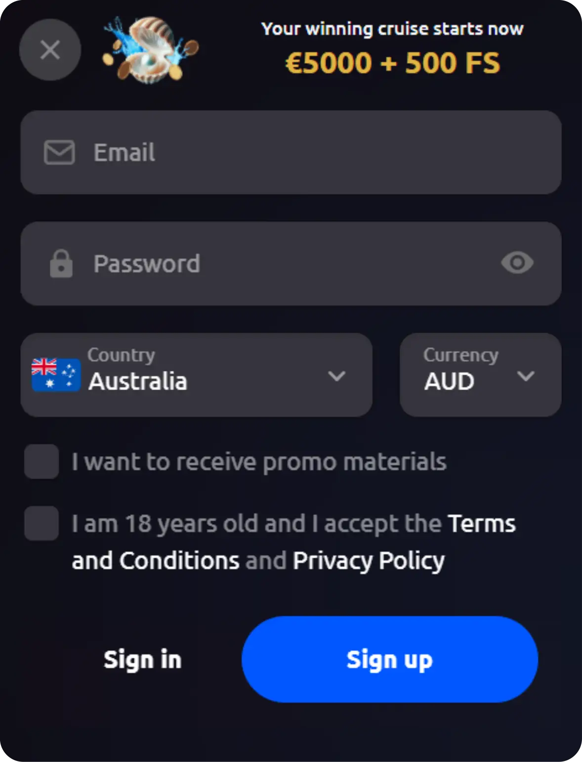crusino sign up